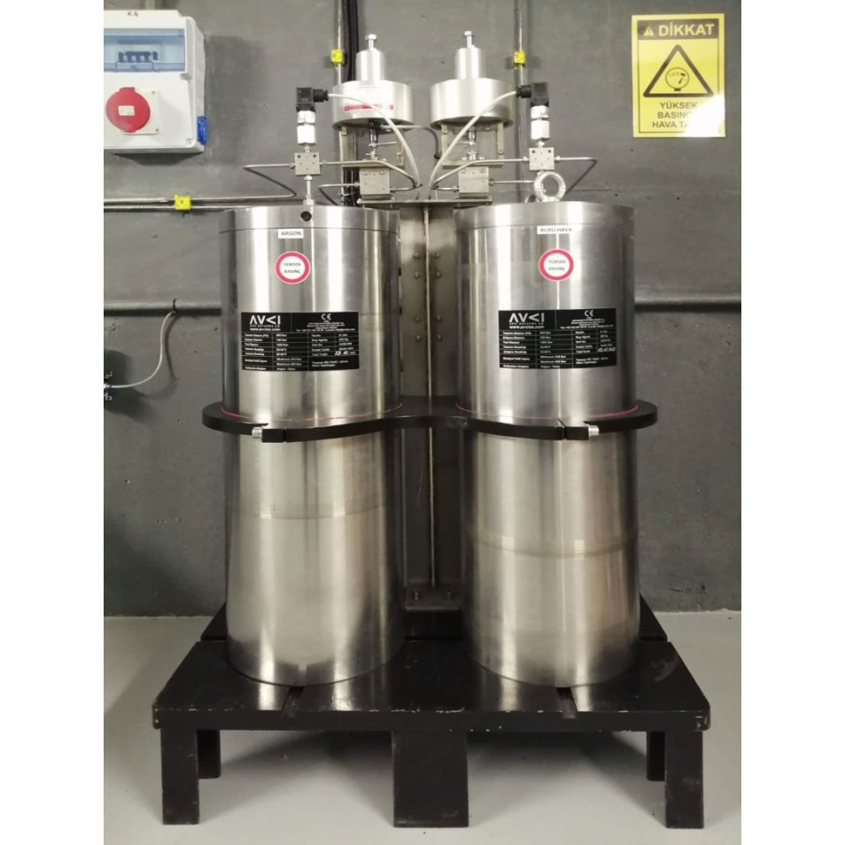 CE Certified High Pressure Gas Tanks 1.000 bar, Air, Argon, Nitrogen